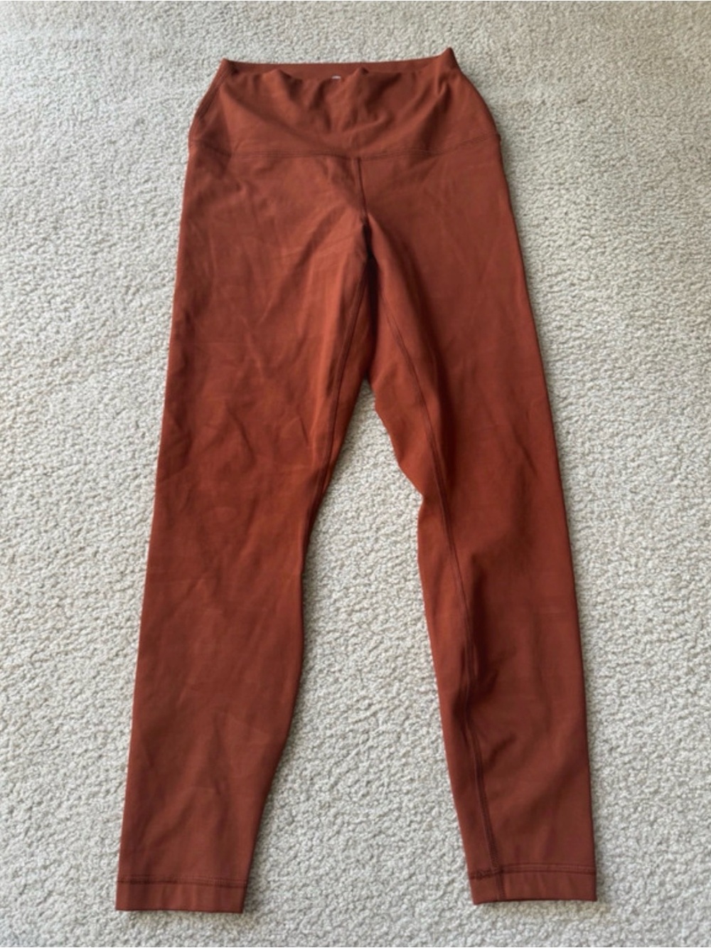 Reflex Rust-Orange High Waist Leggings athletic